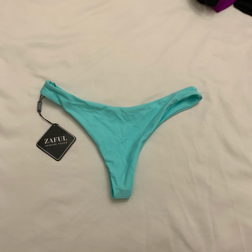 Neon blue bikini bottoms